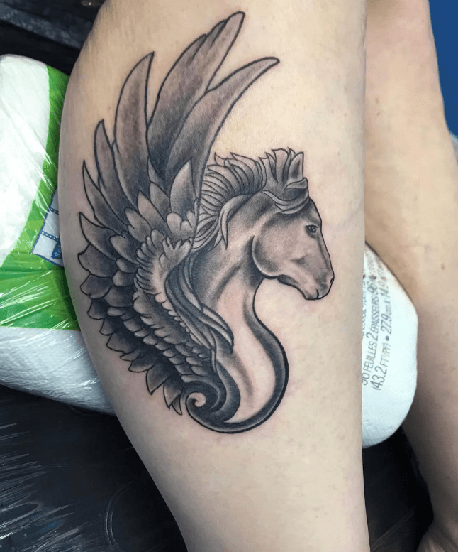 Black and grey chest piece